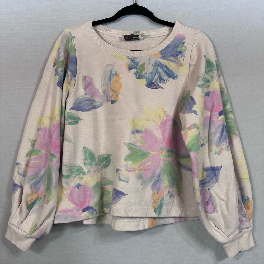 Anthropologie Saturday Sunday Watercolor Floral Sweater M